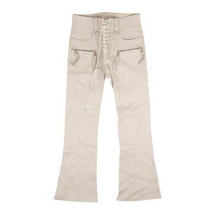 UNRAVEL PROJECT Tan Leather Lace Up Pants Size 26 $2170